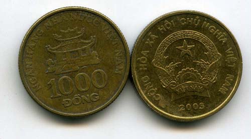 Монета 1000 донг 2003г Вьетнам