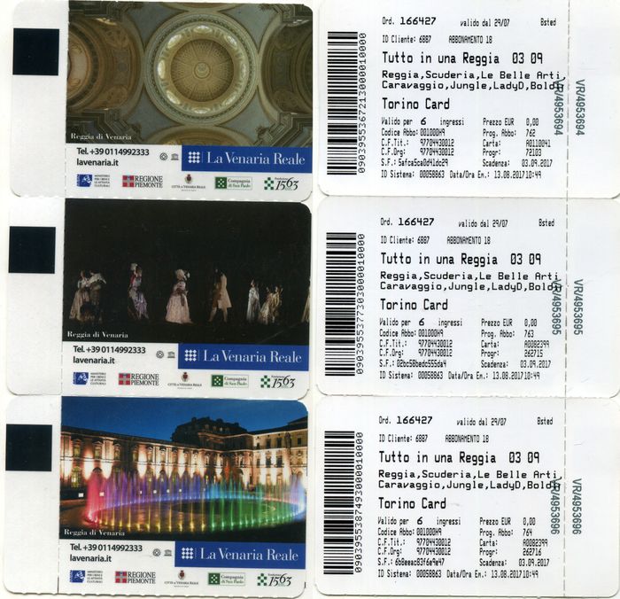 Билеты во Дворец 2017г Италия
