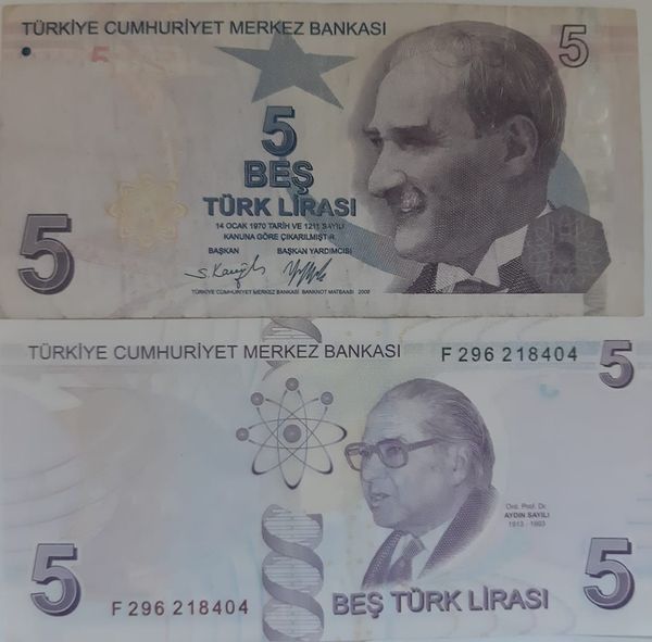 Бона 5 лир 2013г Турция