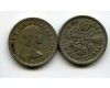 Монета 6 пенсов 1954г Англия