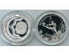 Монета 5 манат 2015г серебро гимнастика Азербайджан