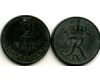 Монета 2 оре 1953г Дания