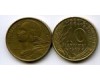 Монета 10 сентимов 1989г Франция