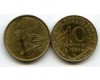 Монета 10 сентимов 1998г Франция