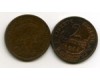 Монета 2 сентима 1911г Франция