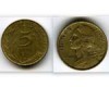 Монета 5 сентим 1968г Франция
