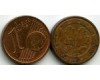 Монета 1 евроцент 2002г J Германия