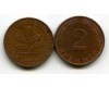 Монета 2 пфенинга 1972г J Германия