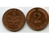 Монета 2 пфенинга 1992г F Германия