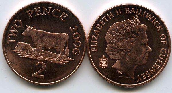 Монета 2 пенса 2006г Великобритания(Гернси)