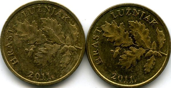 Монета 5 липа 2011г хор Хорватия