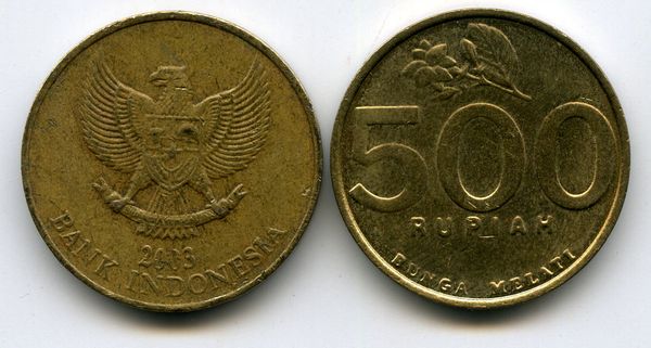 Монета 500 рупий 2003г Индонезия