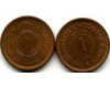 Монета 1 филс 1963г Иордания