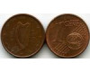 Монета 1 евроцентов 2002г Ирландия