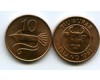Монета 10 аурар 1981г ац Исландия