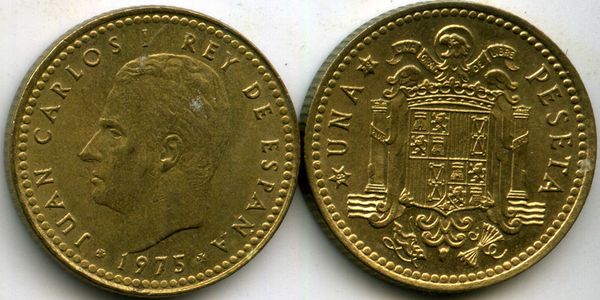 Монета 1 песета 1979г Испания