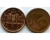 Монета 1 евроцент 2014г Италия