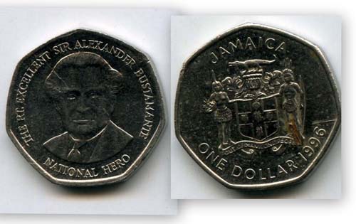 Монета 1 доллар 1996г Ямайка