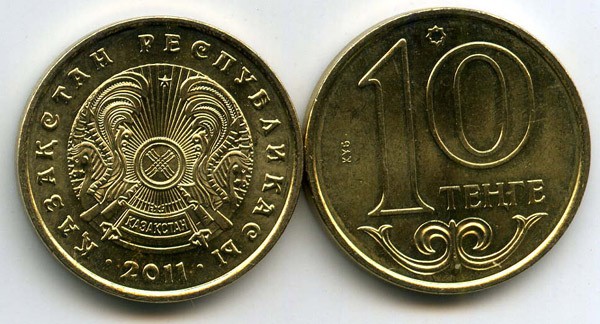 Монета 10 тенге 2011г Казахстан