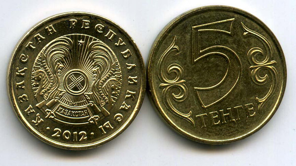 Монета 5 тенге 2012г Казахстан