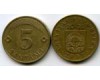 Монета 5 сентим 2007г ац Латвия