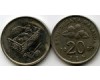 Монета 20 сен 2000г Малазия