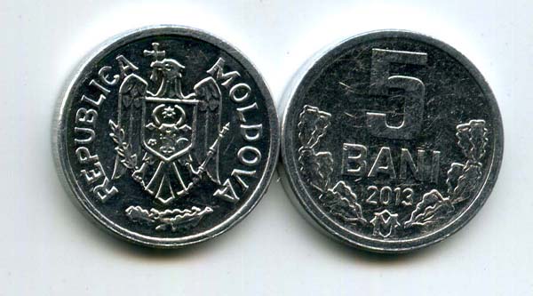 Монета 5 бани 2013г Молдавия
