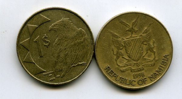 Монета 1 доллар 1998г Намибия