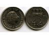 Монета 25 центов 1973г Нидерланды