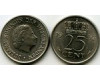 Монета 25 центов 1956г Нидерланды