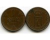 Монета 1 оре 1951г Норвегия