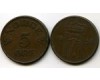 Монета 5 оре 1956г Норвегия