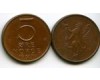 Монета 5 оре 1973г новый тип Норвегия