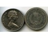 Монета 1 крона (25 пенсов) 1977г 25 лет на троне монограмма Великобритания (Мэн)