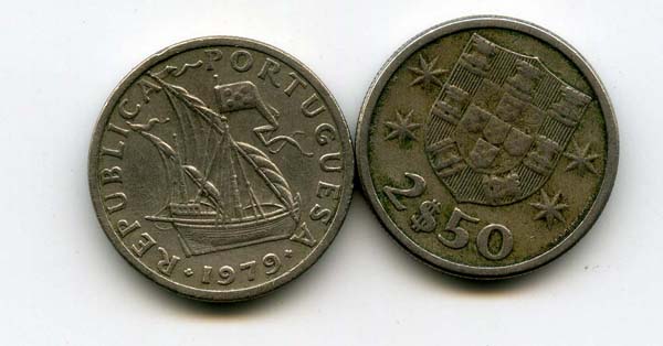 Монета 2,5 эскудо 1979г Португалия