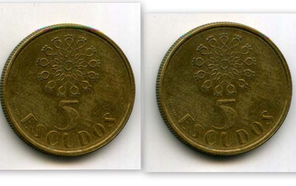 Монета 5 эскудо 1989г Португалия