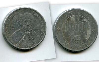 Монета 1000 лей 2001г Румыния