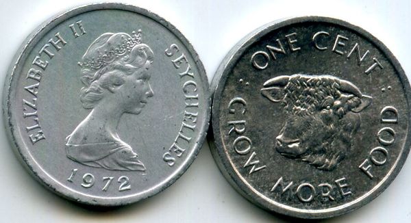 Монета 1 цент 1972г фао Сейшеллы
