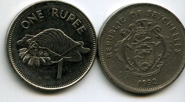 Монета 1 рупия 1992г Сейшеллы
