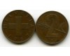 Монета 2 раппена 1957г Швейцария