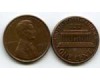 Монета 1 цент 1969г S США