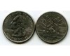 Монета 25 цент 2001г Д Вермонт США