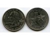 Монета 25 цент 2004г Д Техас США