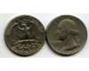 Монета 25 цент 1965г США