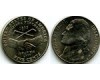 Монета 5 центов 2004г Р Луизиана США