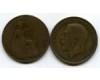 Монета 1 пенни 1915г Великобритания