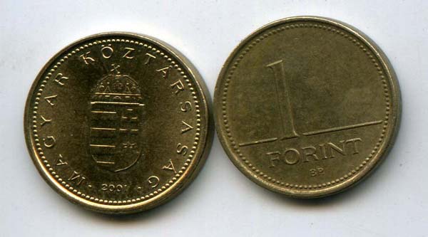 Монета 1 форинт 2001г Венгрия