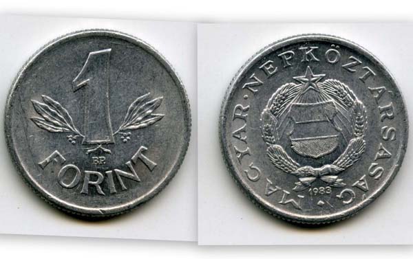 Монета 1 форинт 1983г Венгрия