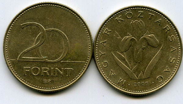 Монета 20 форинт 2006г Венгрия