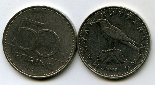 Монета 50 форинт 2003г Венгрия